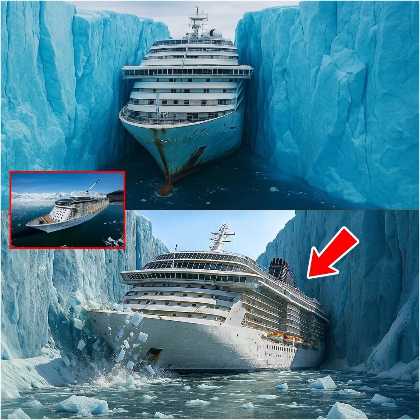 A cruise ship that disappeared in 2000 was found frozen among icebergs in a chilling discovery!