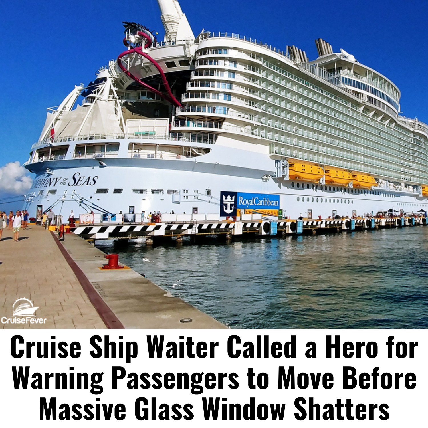 Cruise Ship Waiter Notices Cracked Window, Moves Passengers Seconds Before it Shatters